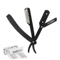 GRAVITY RAZORS Professional Straight Razor Kit ? Minimal Exposure Includes 10 Premium Blades 0.5mm Exposed Black