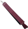 Parker Handmade Latigo Leather Strop for Straight Razor &amp Knife Sharpening ? USA Made Paddle Handle w/Brass Chicago Screws Twin Canvas &amp Leather Straps (3??× 27?? (RED)