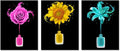 KREATIVE ARTS Manicure and Nail Art Wall Decor for Salon Room Canvas Prints Frame Art Nail Polish Brushes Posters Roses Sunflowers and Lily Pictures Flowers Painting Walls Decoration Ready to Hang