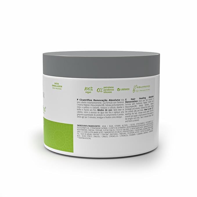 INOAR Cicatrifios Hair Mask with RejuComplex3 for Deep Repair Frizz Control &amp Enhanced Softness 17.6 Fl Oz