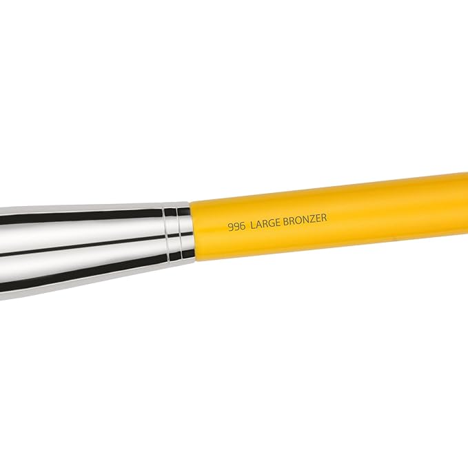 Bdellium Tools Professional Makeup Brush - Studio Series 996 Large Bronzer - With All-Vegan Synthetic Fibers For Even Application on Face and Neck (Yellow 1pc)