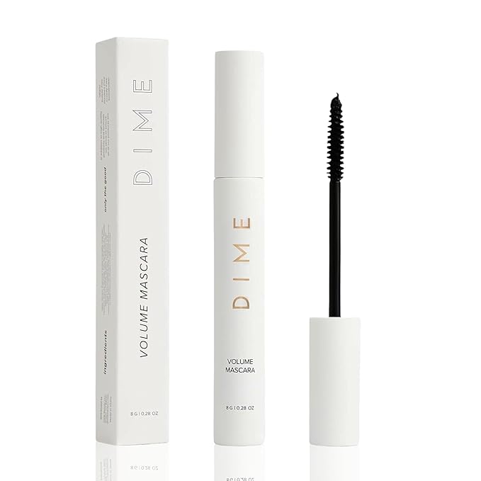 DIME Beauty Volume Mascara - Smudge-Proof Tubing Mascara for Fuller Thicker Lashes Adds Volume &amp Length Black 0.28 oz / 8 g