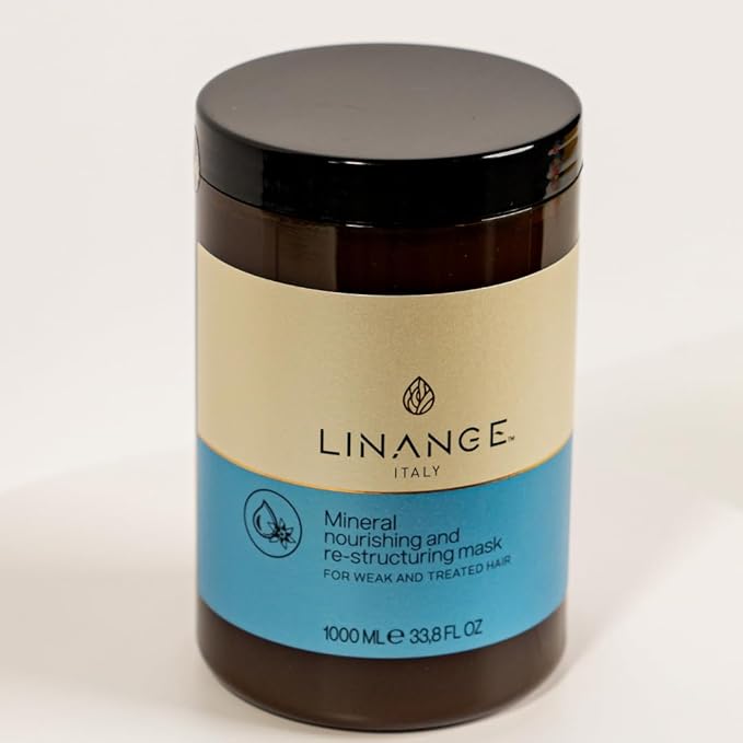 Linange Mineral Mask 1000ml Unisex Skin Treatment Cream Nourishing Ingredients for Softness Shine and Volume