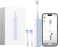 Laifen Wave Electric Toothbrush Oscillation &amp Vibration Sonic Electric Toothbrush for Adults with App 3 Brush Heads IPX7 Waterproof Magnetic Rechargeable Travel Powered Toothbrush ABS(Blue)