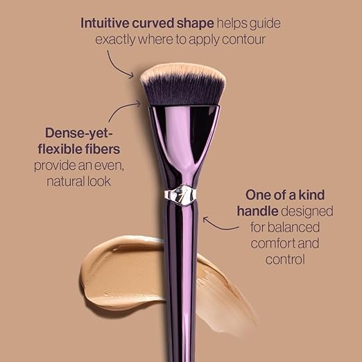 Anisa Beauty Crescent Contour Brush ? Precision Contouring with Curved Soft Synthetic Fibers for Flawless Application of Creams Powders and Bronzers