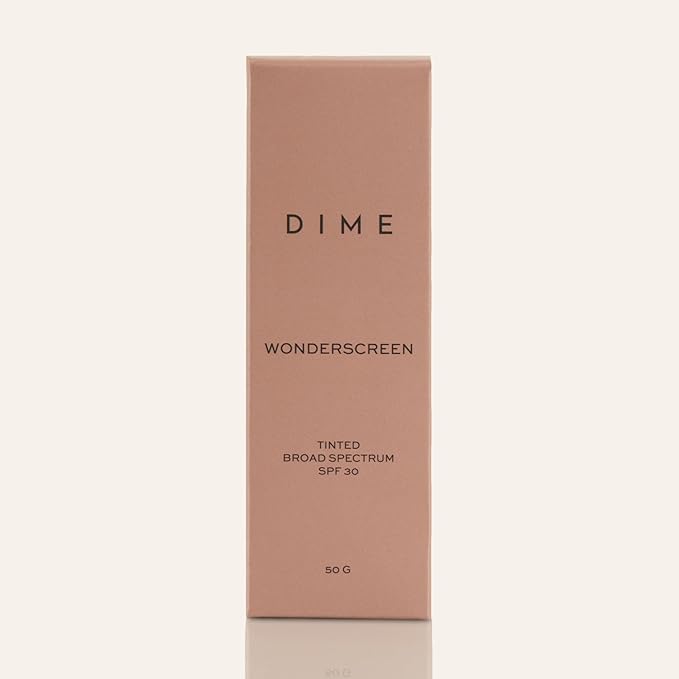 DIME Beauty Tinted Glow Wonderscreen SPF 30 Mineral Sunscreen for Face with 19% Zinc Oxide Tinted Moisturizer with SPF 50 g (Deep)