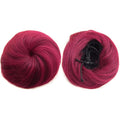 SONGCHAO Fake Hair Bun 1 Pack Donut Bun with Drawstring Ponytail Hair Extensions Synthetic Curly Bun Wig Hair Slices Hair Bun for Women Hair Accessories (Color : Burg)