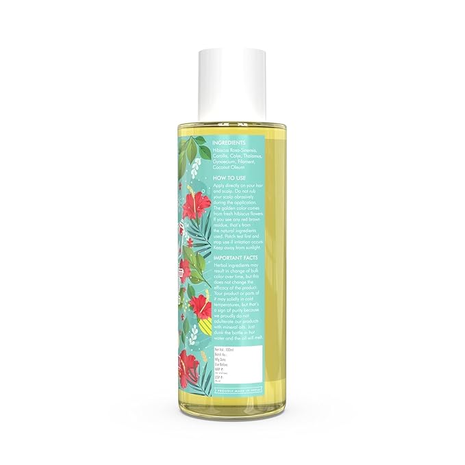 HM Love Scalp &amp Hair Oil | Scalp care | Anti Frizz | Real Hibiscus Flowers Coconut Milk Oil | Natural | No Mineral Oil Chemical-Free | 100mL