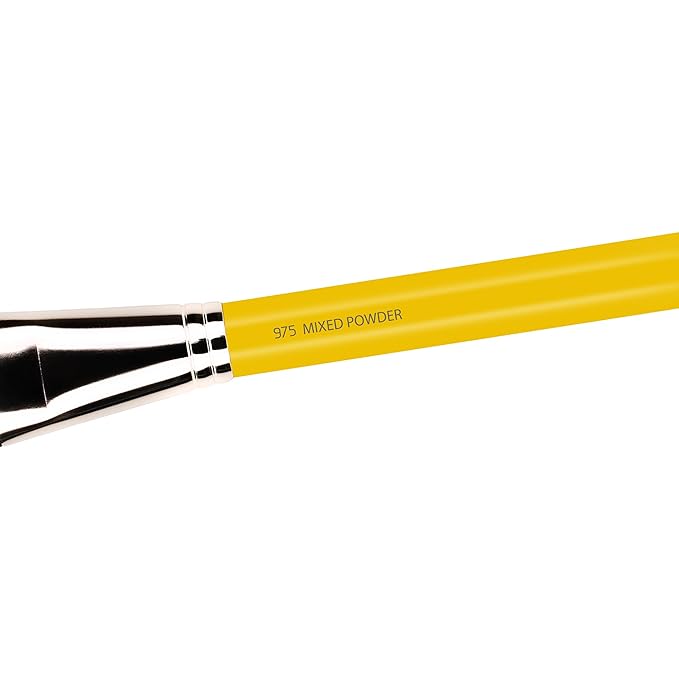 Bdellium Tools Professional Makeup Brush - Studio Series 975 Mixed Powder - With Soft Synthetic Fibers For Powder Application (Yellow 1pc)