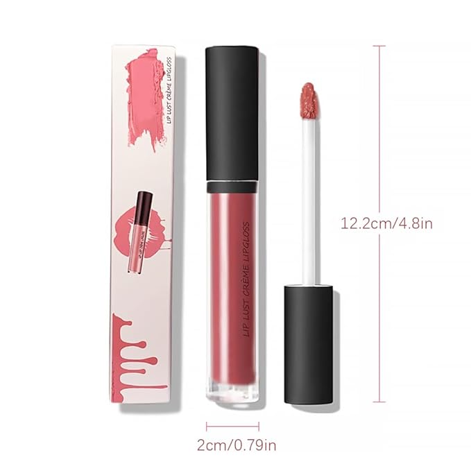 12 Color Cream Lip Gloss Lipstick PortableUpgraded Waterproof Long-Lasting Moisturizing Lip Lipsticks for Daily UseNon-Stick to Cup Natural Lipsticks for Home Travel Women (3)