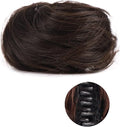 HIHELO 1-Pack Mini Claw Clip Messy Cat Ears Short Synthetic Curly Wavy Bun Extension Wig Claw Clip Women Hair Accessories (Color : 16)