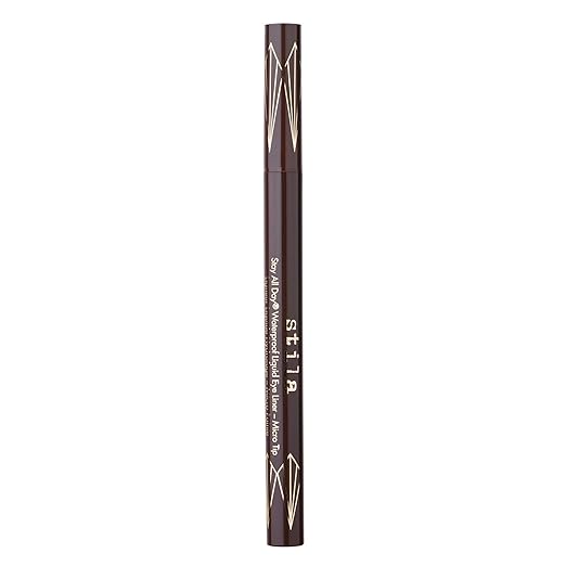 stila Waterproof Liquid Eye Liner Stay All Day Makeup with Fine Brush Tip Lasting Satin Finish Smudge-Proof &amp Transfer-Resistant