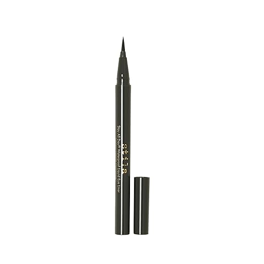 stila Waterproof Liquid Eye Liner Stay All Day Makeup with Fine Brush Tip Lasting Satin Finish Smudge-Proof &amp Transfer-Resistant