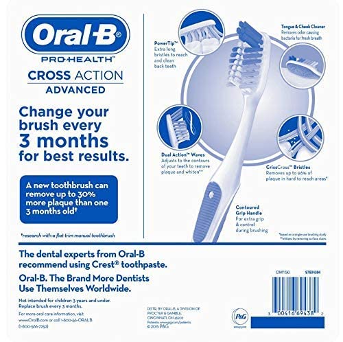 Oral-B Pro-Health Cross Action Advanced Toothbrush Medium - 8 pack