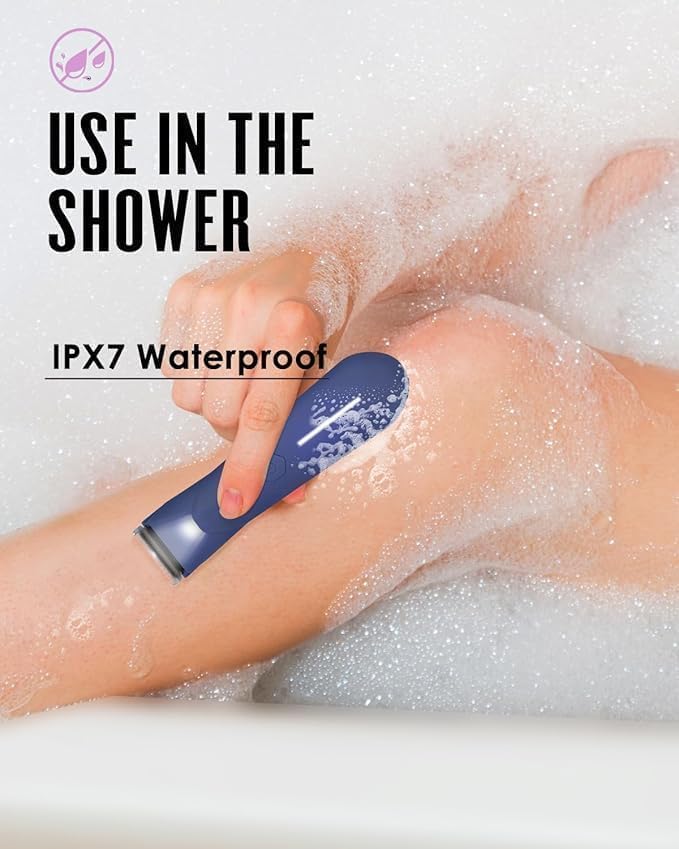 Manscape for Men Groin Trimmer for Men and Women Body Hair Trimmer and Ball Trimmer with Light Pubic Hair Shaver Manscaper Kit 7 Precisions Waterproof Wet/Dry Grooming (Dark Blue)