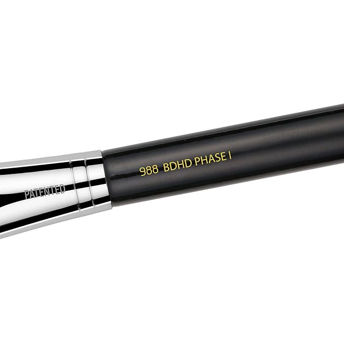 Bdellium Tools Professional Makeup Brush - Maestro Series 988 BDHD Phase I Large Foundation/Powder - With Soft Synthetic Fibers For Application &amp Blending (Black 1pc)