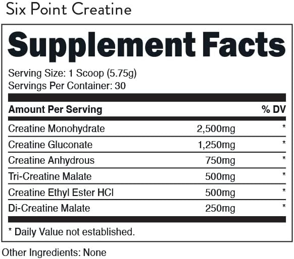 Bucked Up Six Point Creatine??Six Types of Creatine - for Men and Women
