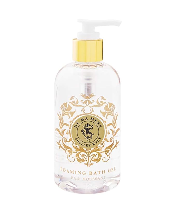 De Ma Mere Complete Gift Set Includes Hydrating Body Lotion Foaming Bath Gel And Perfume Packaged in Beautiful Cream and Gold Gift Box with Ribbon