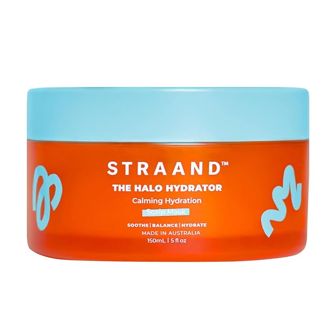 Straand Halo Hydrator - Deep Conditioning Hair Mask for Dry Hair Repair &amp Dry Scalp Detox - Cooling Gel Mask with Hyaluronic Acid Aloe Vera and Niacinamide to Help Soothe &amp Hydrate (5 fl oz)