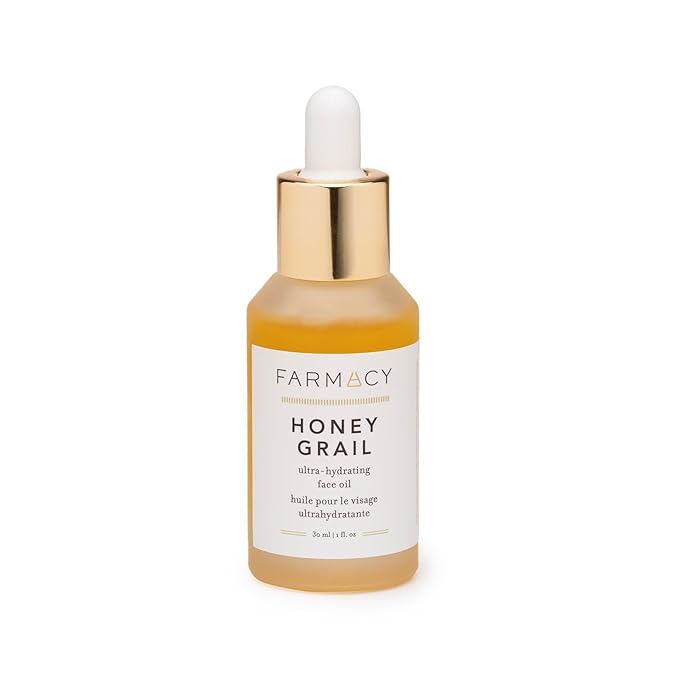 Farmacy Hydrating Face Oil - Honey Grail Nourishing Oil for Skin &amp Hair - Infused with Sea Buckthorn Oil Rosehip Oil &amp Buckwheat Honey to Moisturize &amp Maintain a Healthy Skin Barrier (30m