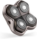 Skull Shaver Forte PRO 4 Head Replacement Blade - Shaver Blade for Wet &amp Dry Shaving - Rotary Heads Design - Japanese Stainless Steel - Compatible with Pitbull Palm &amp Butterfly Kiss Shavers