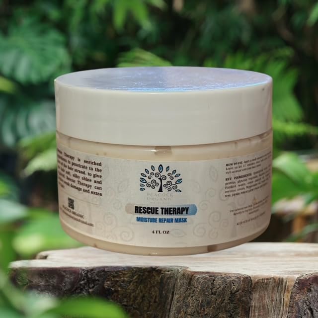 Rescue Therapy Mask - Egg Protein Hair Treatment for Dry Damaged Hair - Moisturizing Hair Mask - 4oz