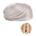 messy bun hair piece 1/2 PCS Mini Claw Clip in Messy &amp Cat Ears Short Synthetic Curly Wavy Hair Bun Extensions Wig Accessory Updo Hairpieces for Women Girls bun hair pieces for women ( Color : FB0