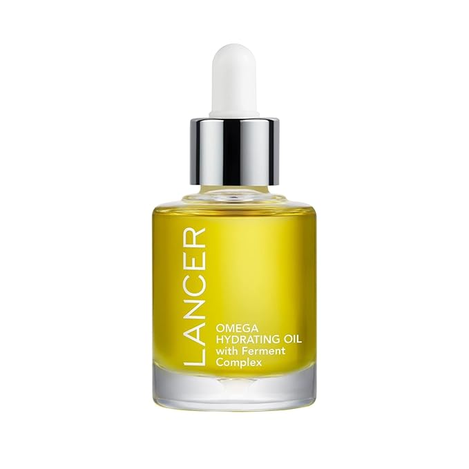 Lancer Skincare Omega Hydrating Oil with Ferment Complex Daily Facial-Oil Moisturizer Serum with Turmeric 1 Fluid Ounce