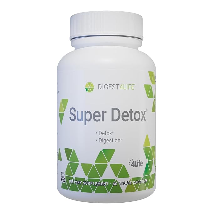 4Life Super Detox Dietary Supplement Supports Detoxification and Liver Function with Artichoke Calcium D-Glucarate and Milk Thistle - 60 Capsules