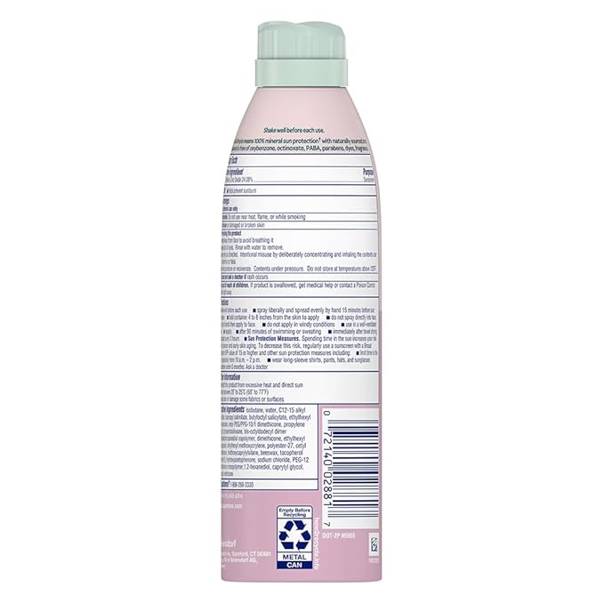 Coppertone Pure and Simple Baby Mineral Sunscreen Spray SPF 50 (5 Oz) Tear Free + Baby Sunscreen Stick SPF 50 (0.49 Oz) Hypoallergenic and Fragrance Free