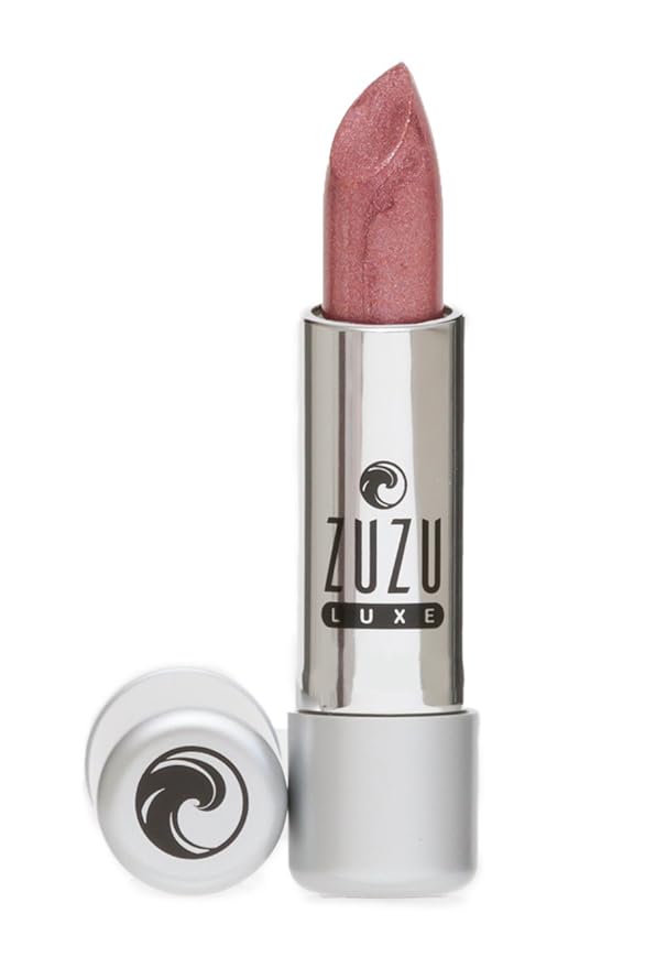 Zuzu Luxe Lip Color Lipstick (Icon - Pinkish Purple/Cool Pearl) Natural Lipstick Paraben Free Vegan Gluten-free Cruelty-free Non GMO 0.13 oz