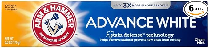 ARM &amp HAMMER Advance White Toothpaste Clean Mint Extreme Whitening 4.3 oz ( Pack of 6)