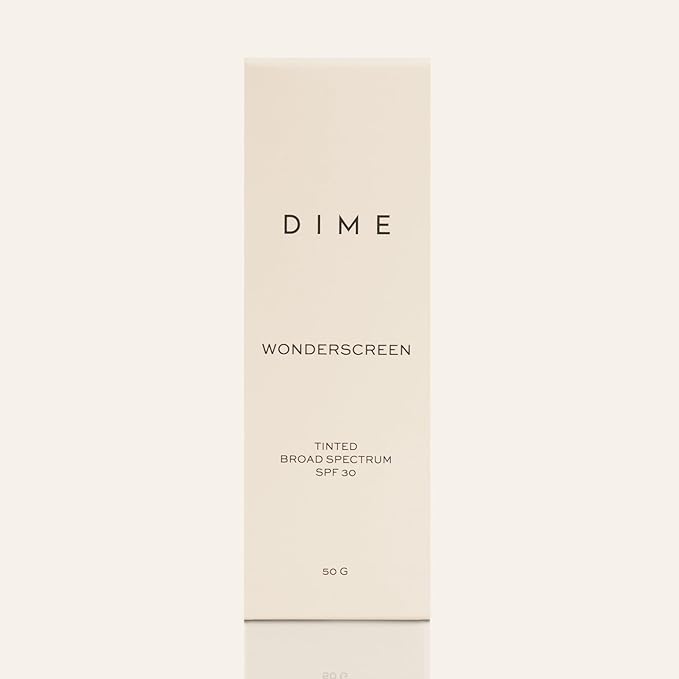 DIME Beauty Tinted Glow Wonderscreen SPF 30 Mineral Sunscreen for Face with 19% Zinc Oxide Tinted Moisturizer with SPF 50 g (Light)