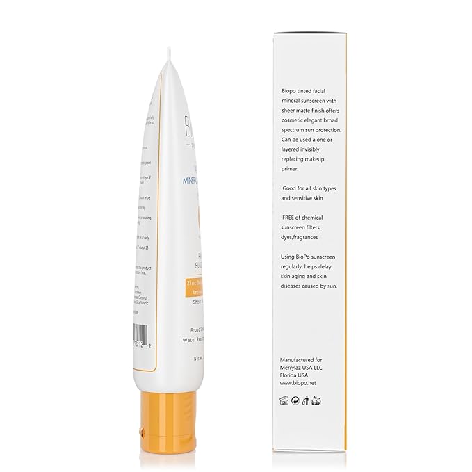 Tinted Mineral Sunscreen for Face SPF 40 ? Lightweight Matte Formula with Zinc Oxide &amp Titanium Dioxide ? Lightweight Matte Finish Sheer Tint Non-Greasy Texture 1.75 oz
