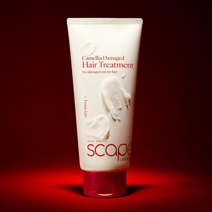 Camellia Damaged Hair Treatment 320ml/10.82 fl.oz | Deep Repair Conditioner for Dry &amp Damaged Hair with Jeju Camellia Oil &amp Hydrolyzed Keratin | Protein-Enriched Moisturizing