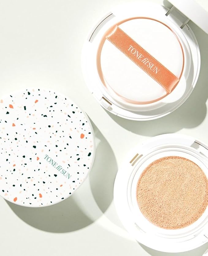 TNB ToneFitSun Terrazzo Sun Cushion 12g (vegan foundation free pink beige non-sticky close fitting tone up SPF50+ PA++++) (Suncution) (Suncushion) (Cushion) (Suncushion)