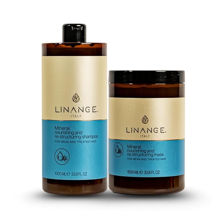 Linange Mineral Mask 1000ml Unisex Skin Treatment Cream Nourishing Ingredients for Softness Shine and Volume