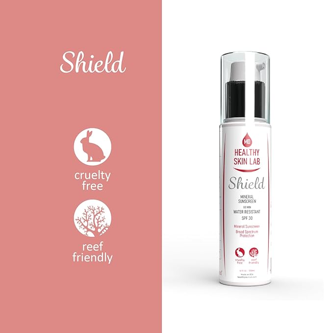 Healthy Skin Lab Shield Moisturizer &amp Mineral Sunscreen SPF 30 Broad Spectrum For Face &amp Body Zinc Oxide &amp Titanium Dioxide For Protecting &amp Hydrating Sensitive Skin Dermatologist