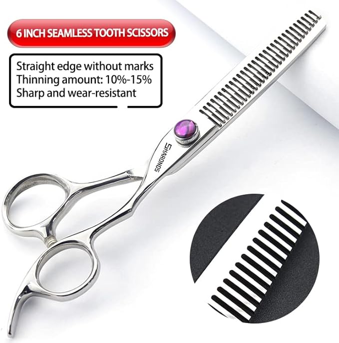 6/6.5 inch professional salon hairdressing scissors Japanese steel sharp cutting barber shop hair stylist special hair styling tools (6-inch 4pc)