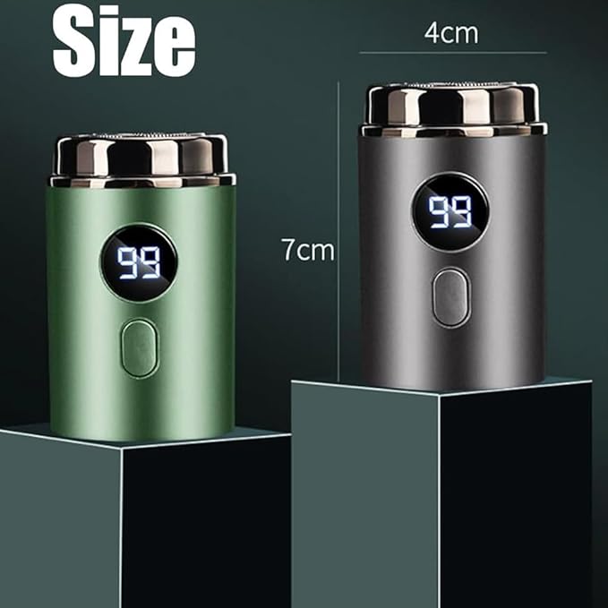 Hipinference Shavers Mini Portable Electric Shaver Turbo Blades Ipx7 Waterproof Trimmer Led Display USB Fast Charging Shaver Wet Dry Painless Shaving for Face and Body (Gold)