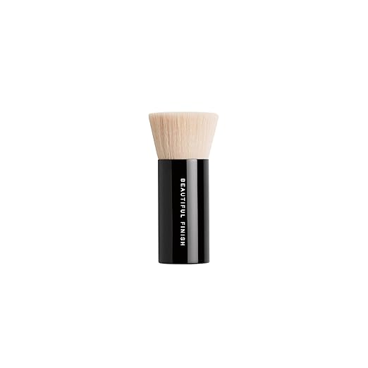 bareMinerals Beautiful Finish Foundation Brush Foundation Blending Brush Holds Loose Powder Foundation Build Coverage Synthetic Fibers Vegan