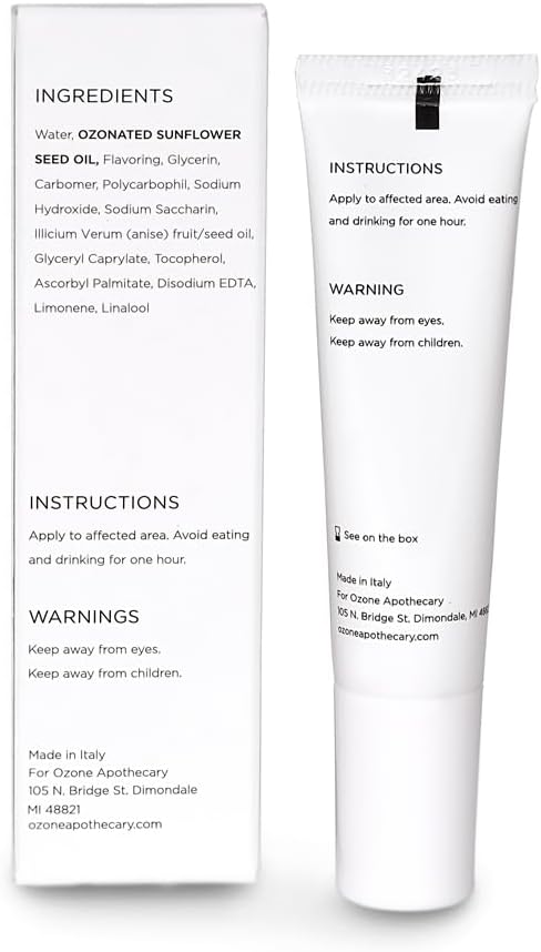 Oral Gel Ozone Oil Infused Gel Dental Care Antibiotic-Free Multipurpose for Promoting Healthy Mouth