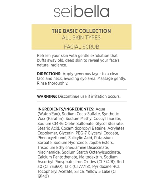 Melaleuca Seibella Basic Collection Facial Scrub Gentle Exfoliating Face Cleanser All Skin Types - 4 oz (former Affinia Scrub)
