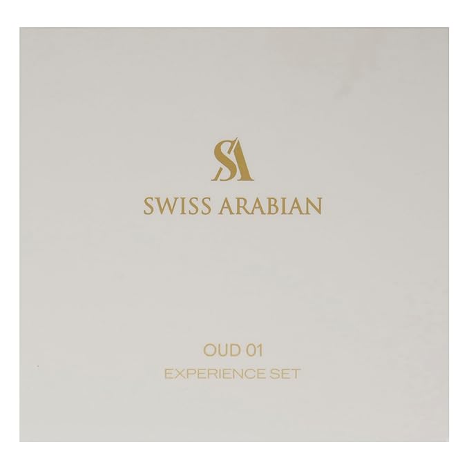Swiss Arabian Oud 01 Giftset - Arabian Perfumes for Women and Men - Long Lasting Perfume - Floral Spicy Amber Perfume - 3 Bottles with Case - 4 pc