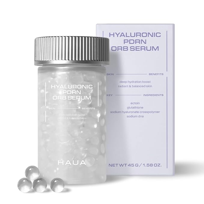 HAUA Hyaluronic PDRN 30000 ppm Orb Serum Salmon DNA PDRN Korean Skincare Anti-Aging Skin Repair Firming Deep Hydration Radiance Booster Wrinkle Care Stocking Stuffers | 1.58 oz