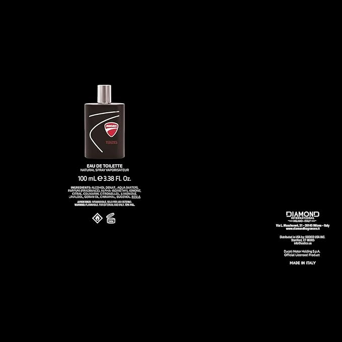 Ducati 1926 Fragrance for Men Aromatic Fougere Perfume Infused with Tangerine and Bergamot and blended with Lavender Notes - For Intense and Bold Men Looking to Exude Style - 3.4 oz EDT Spray