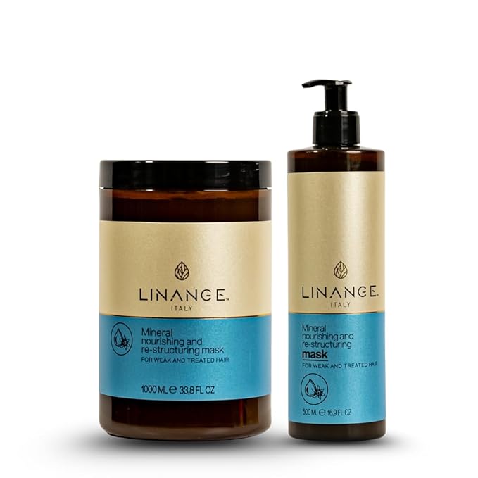 Linange Mineral Mask 1000ml Unisex Skin Treatment Cream Nourishing Ingredients for Softness Shine and Volume