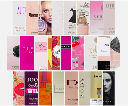 Designer Fragrance Sampler Set for Women 12 Luxury Perfume Samples Mixed Variety Pack