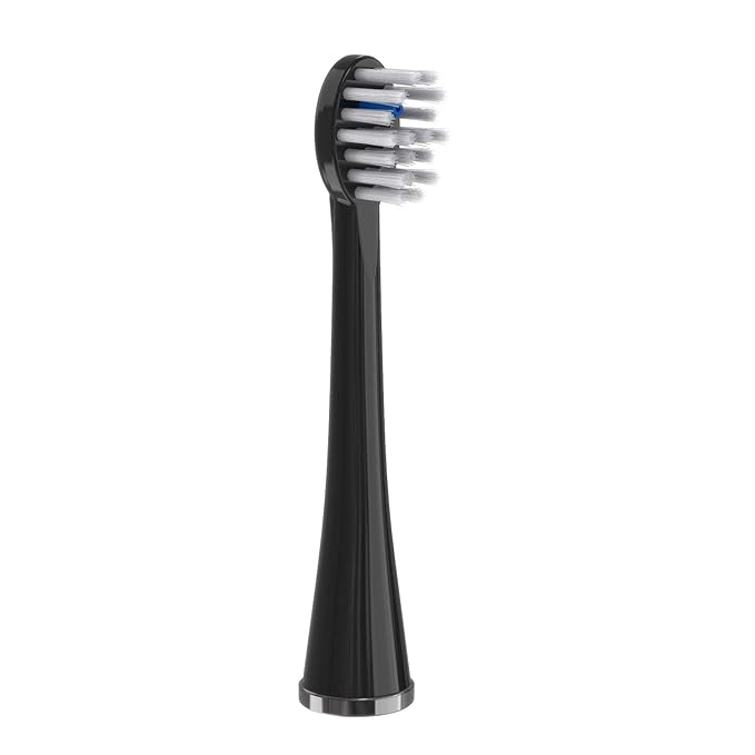 Waterpik Genuine Compact Replacement Brush Heads With Covers for Sonic-Fusion Flossing Toothbrush SFRB-2EB 2 Count Black
