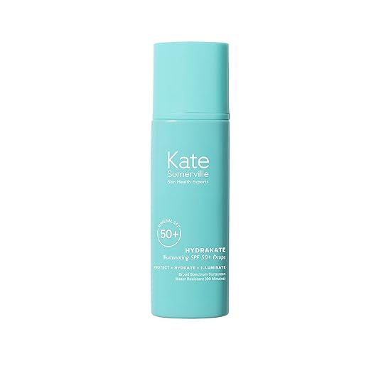 Kate Somerville HydraKate Illuminating Sunscreen Drops ? Tinted SPF 50+ Mineral Sunscreen with Zinc Oxide Moisturizing &amp Anti-Aging Sun Protection 1.7 Fl Oz
